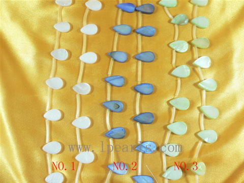 five strands multicolor 10×16mm shell strands